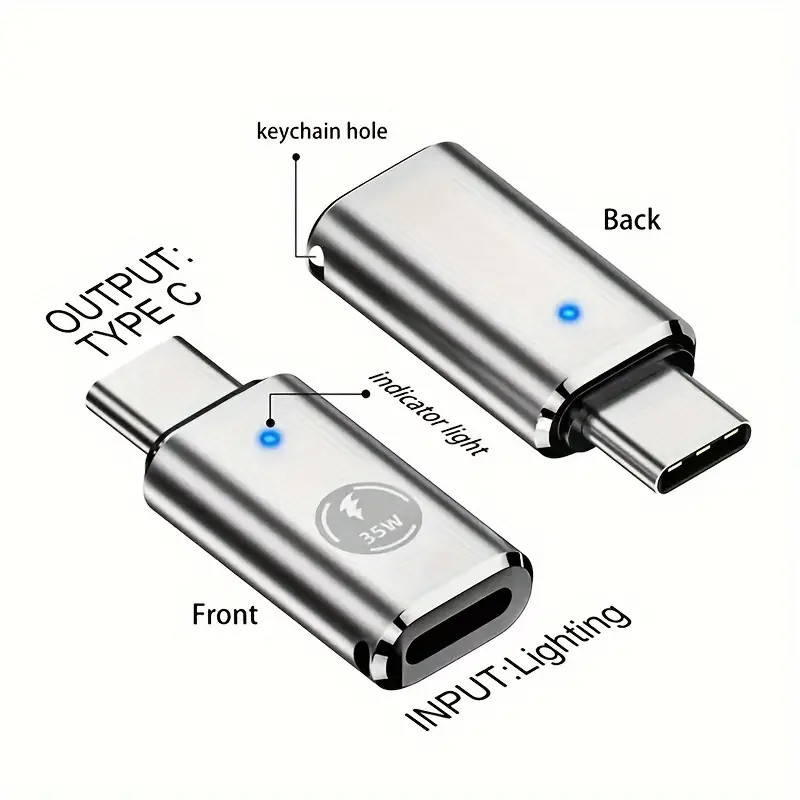 35W USB-C Male to iOS Female Adapter + lanyard For iPhone 15 Pro Max 15 Plus Lot gallery