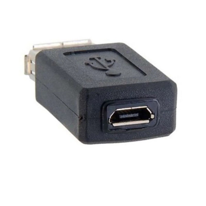 USB A Type Female to 5 Pin Micro USB B Type Female Cable, 1PCS for Phone (Black) gallery