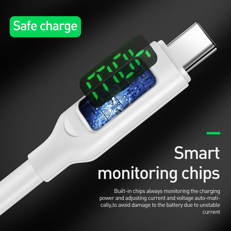 10ft 60W USB-A To USB-C Fast Charger Cable Type C Quick Charging USB C Cord gallery