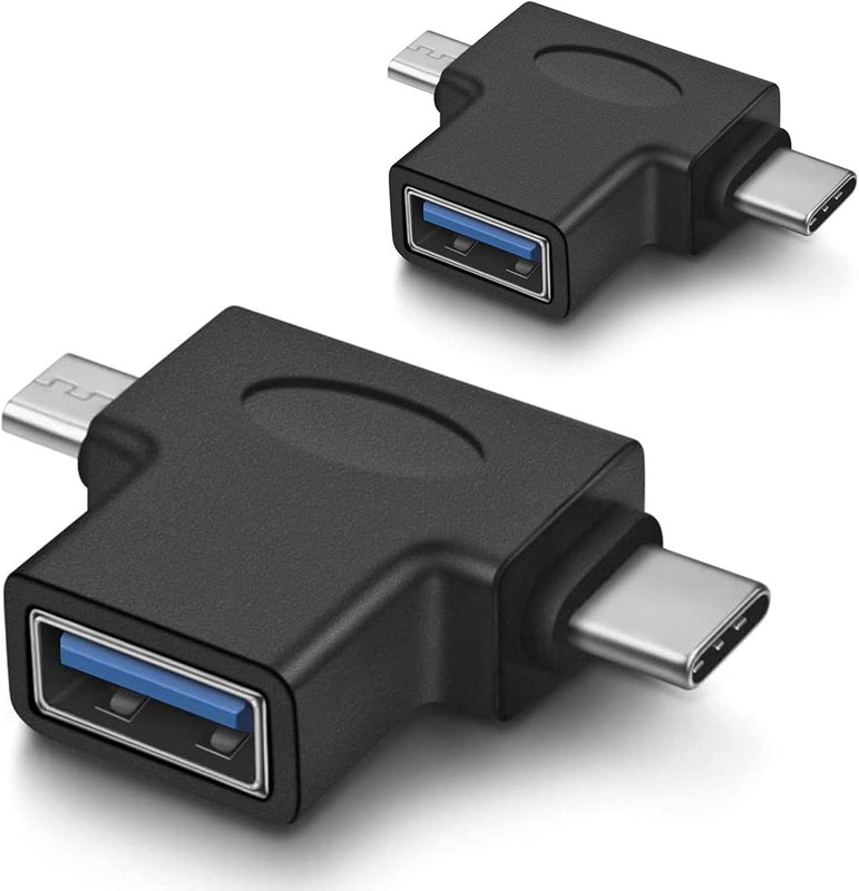2 in 1 OTG Converter USB 3.0 to Micro USB and Type C Adapter | Female to Male an