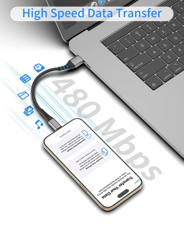 6 inch Short USB C Cable Fast Charging 2 Pack, 0.5ft USB A to USB C Cable Short gallery