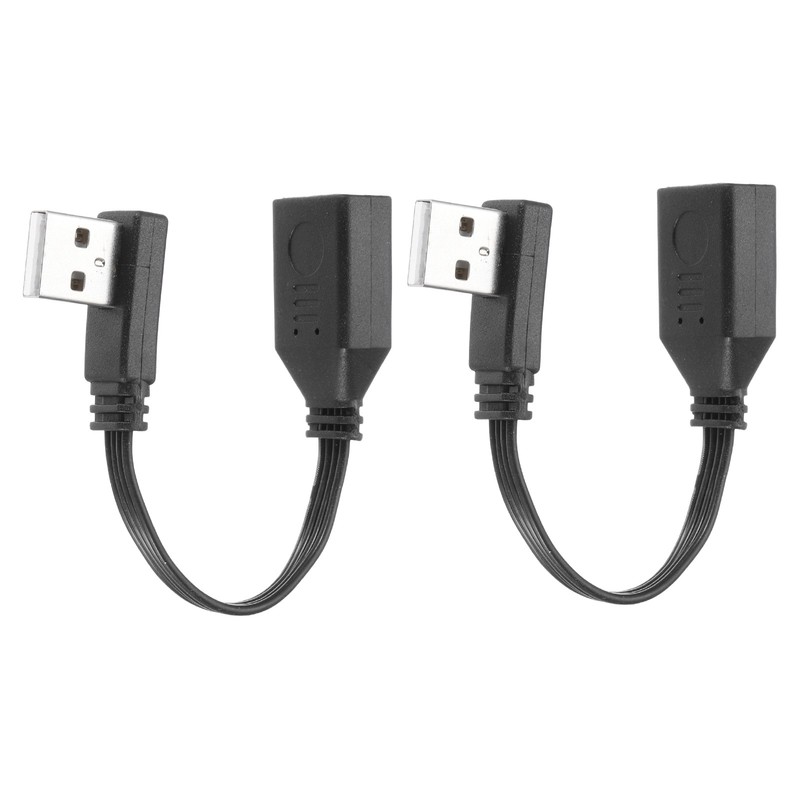 2 Pcs USB2.0 Extension Cable, 3.9 Inch 180 Degree Male to Female Adapter
