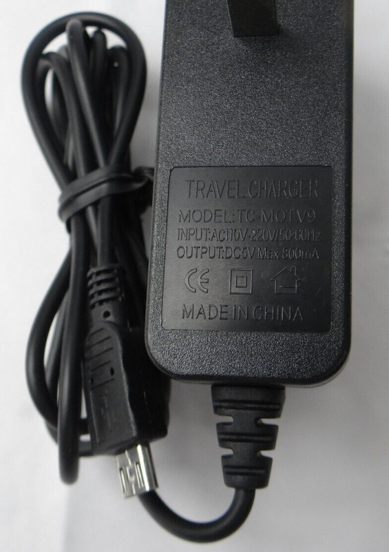 Micro USB Travel Charger Wall Outlet TC-MOTV9 Black 100-240 Volt Auto Switching gallery