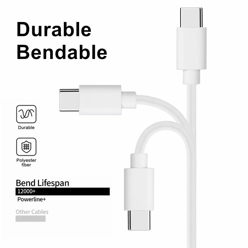 20 Pack Bulk USB C Charger Cable TypeC Charging Cords 3.3 FT White 2.0 gallery