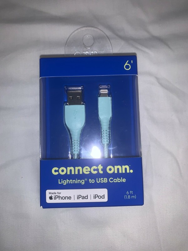6FT CONNECT ONN BRAIDED USB CHARGING CABLE LIGHTING & USB-C gallery