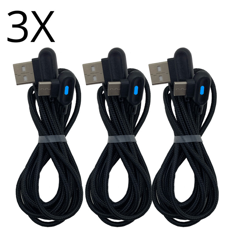 90 Degree Right Angle USB C Cable 3/6FT USB A Type C Fast Charger For Samsung S9