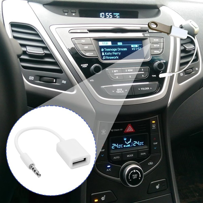 USB to AUX Car Audio Adapter - 3.5mm Male Jack to Female Converter Cable gallery