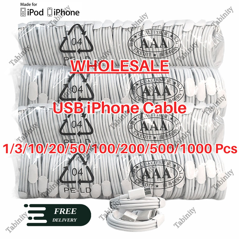 USB Charger Cable Lot For iPhone 6 7 8 Plus X XR 11 12 13 14 Pro Charging Cord