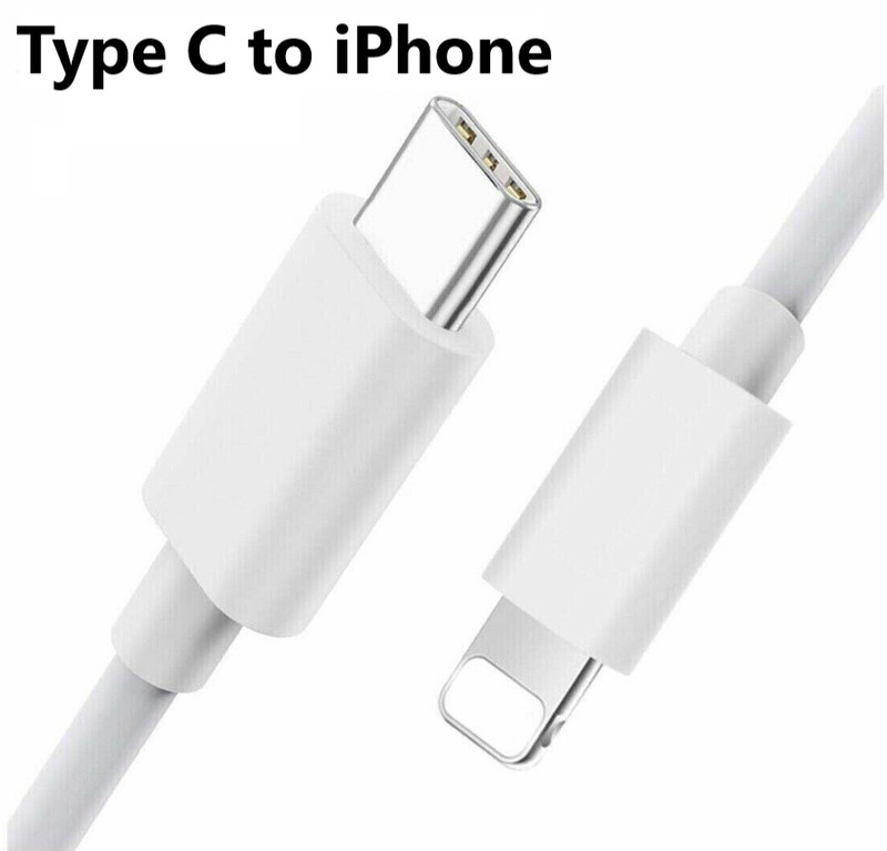 For iPhone 14 13 12 Pro Max iPad 9 8 Gen Cable Type C PD Fast Charger Cord