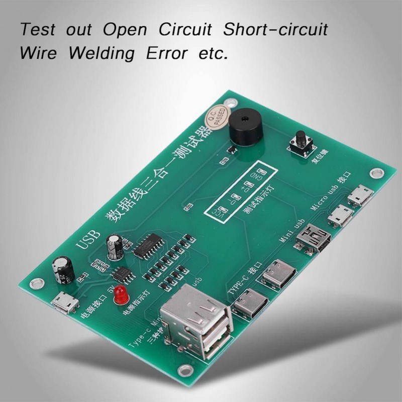 3 in 1 Type-C/Mini/Micro USB Cable Triad Tester For iPhone Android With Bee Cue gallery