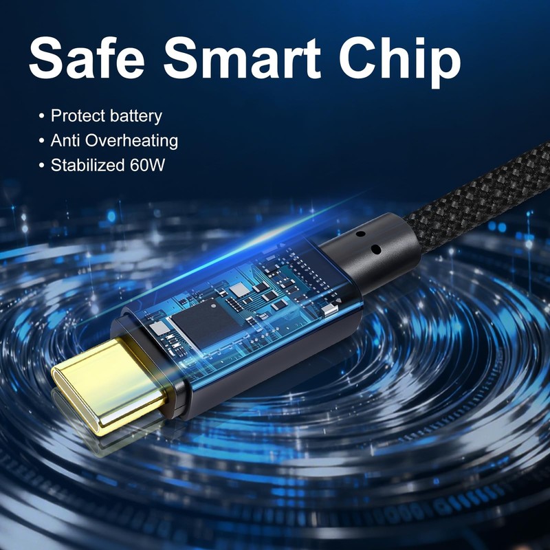 USB C Cable 6FT/2PK, 60W A to C Charger Cable，3A Fast Charging 6FT gallery