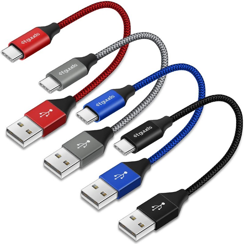 [4-Pack, 1ft] Short USB Type C Cable 4.2A Fast Charging, USB A to USB C Cable…
