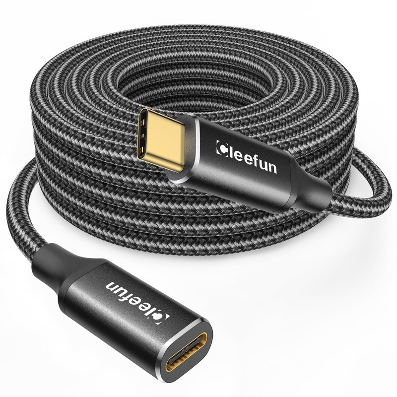 10ft USB Extension Cable, 3.2 to Female, 5Gbps Data & 4K Video Sync, 100W Fas…