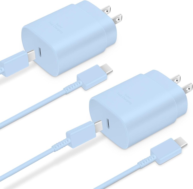 NEW2Pack 25W USB C Fast Charger Block+6ft Cable Samsung Galaxy iPhoneS24 S23 S22 gallery