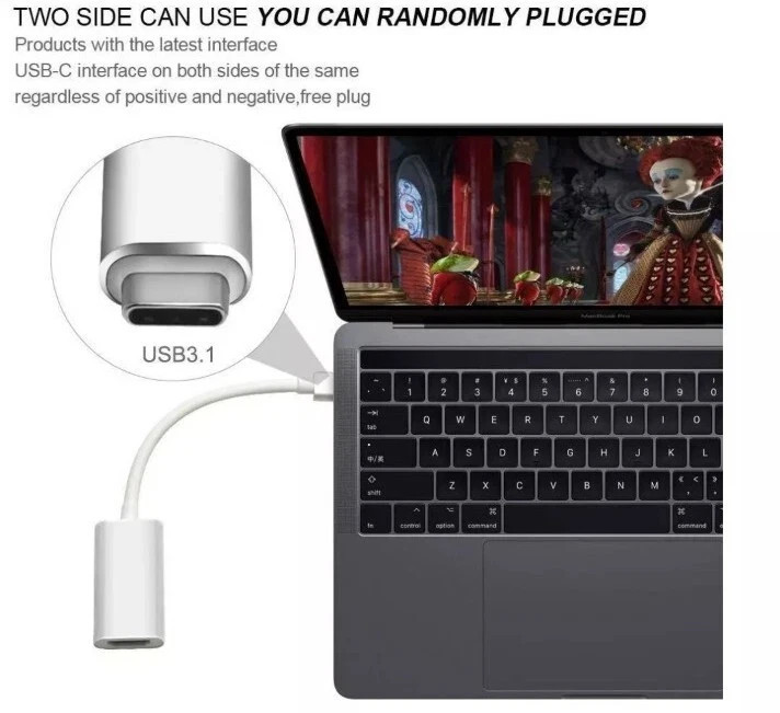 LOT USB-C Type C To HDMI Adapter USB3.1 Cable For MHL Android Phone Tablet White gallery