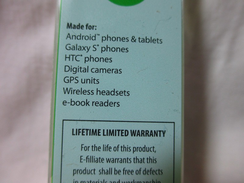 Tech & Go Charge & Sync Cable Micro USB 3" Android Galaxy HTC Camera GPS Headset gallery