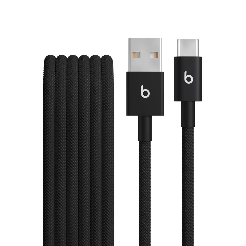 Beats USB-A to USB-C Woven Cable (1.5 m) – Bolt Black