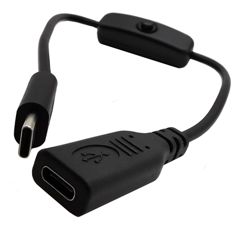 USB Power Switch Cable for Raspberry Pi 24B Power Supply Type C Male to Female gallery