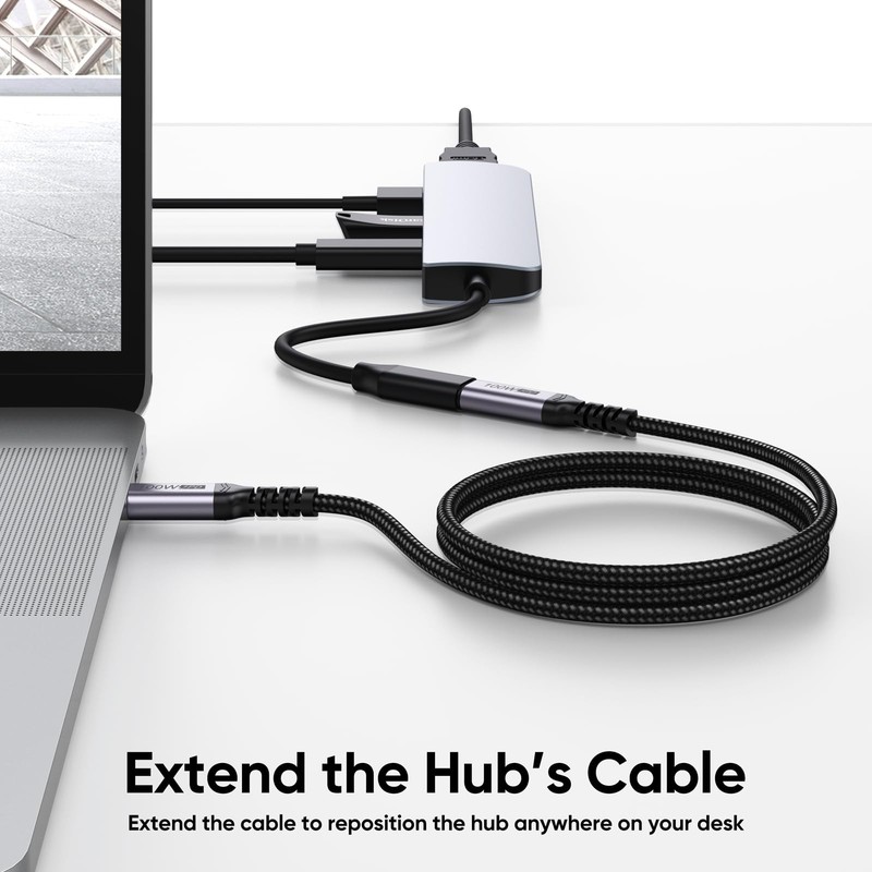 USB Extension Cable 10ft 2 Pack, USB3.2 Gen2 Extender to Female Full Function... gallery