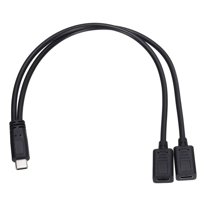 Type C Male to Type C Female 2 in 1 Splitter 11.8″