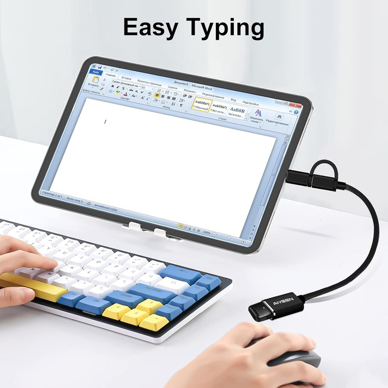 Usb-C/Micro to USB Adapter, 2-In-1 USB 3.0, OTG Adapter Cable, Compatible with M gallery
