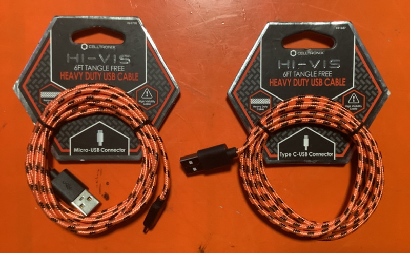 2-Pack - Celltronix Titanium Heavy Duty USB A to Type C Cable 6ft Fast Charging