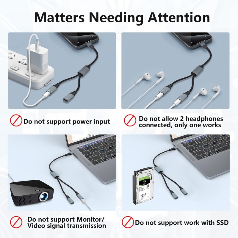 USB Splitter & Headphone Adapter - 2 USB Ports, OTG with iPad , iPad , MacBoo... gallery