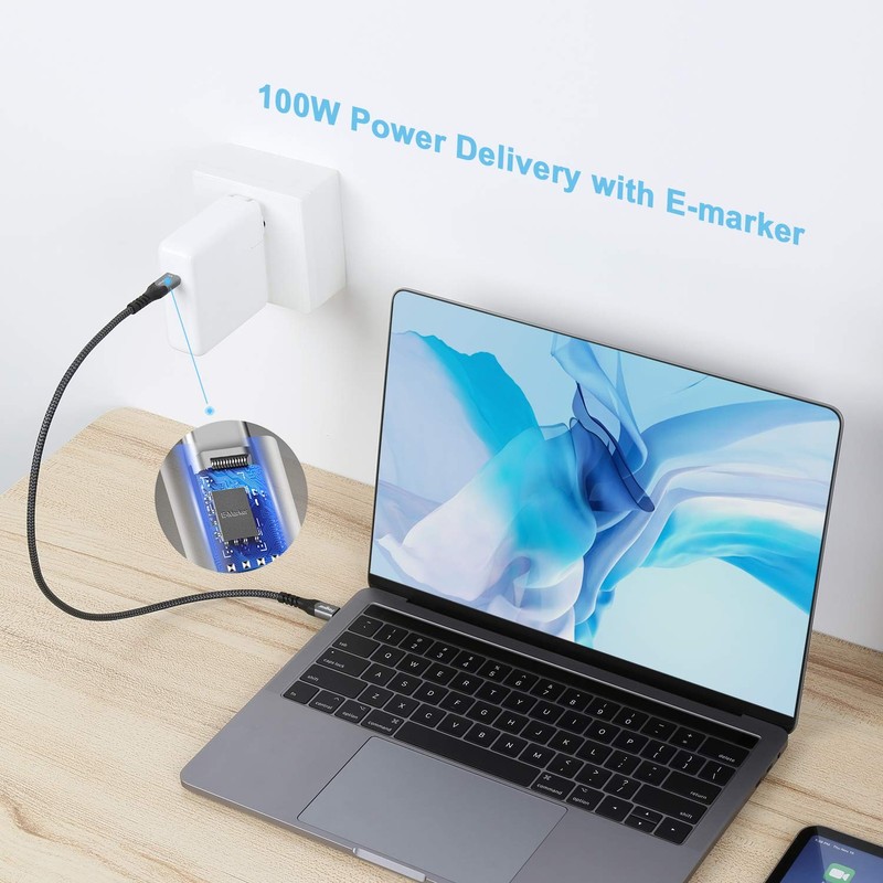 USB C to USB C Cable, 6ft 10Gbps USB 3.1 Gen 2 Type C 100W Fast Charge 5A Pow... gallery
