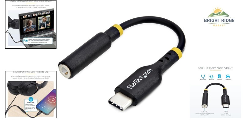 USB-C to 3.5mm Audio Adapter with 32-bit DAC for Headphones and Headsets gallery