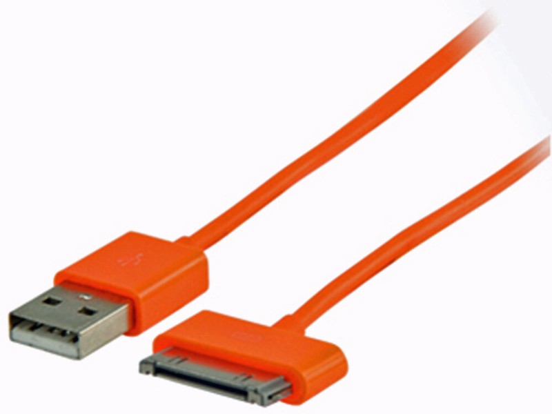 USB Sync Cable / Charger for APPLE iPod /iPhone /iPad ( 1 m – Orange )