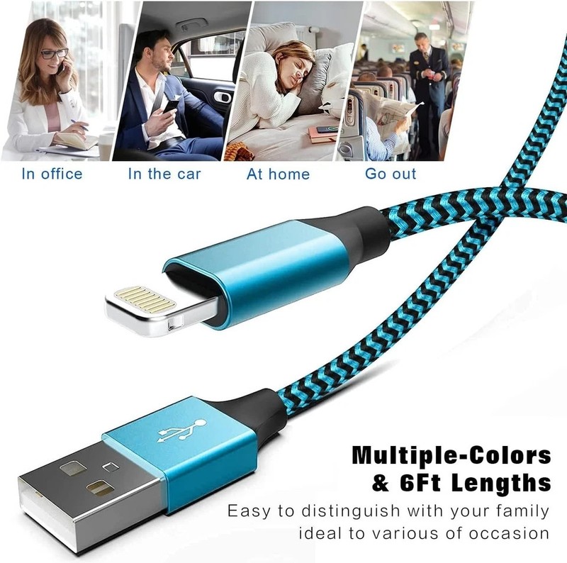 for iPhone Charger 3 Pack 6FT USB Lightning Cable MFi Certified Fast Charging Ny gallery