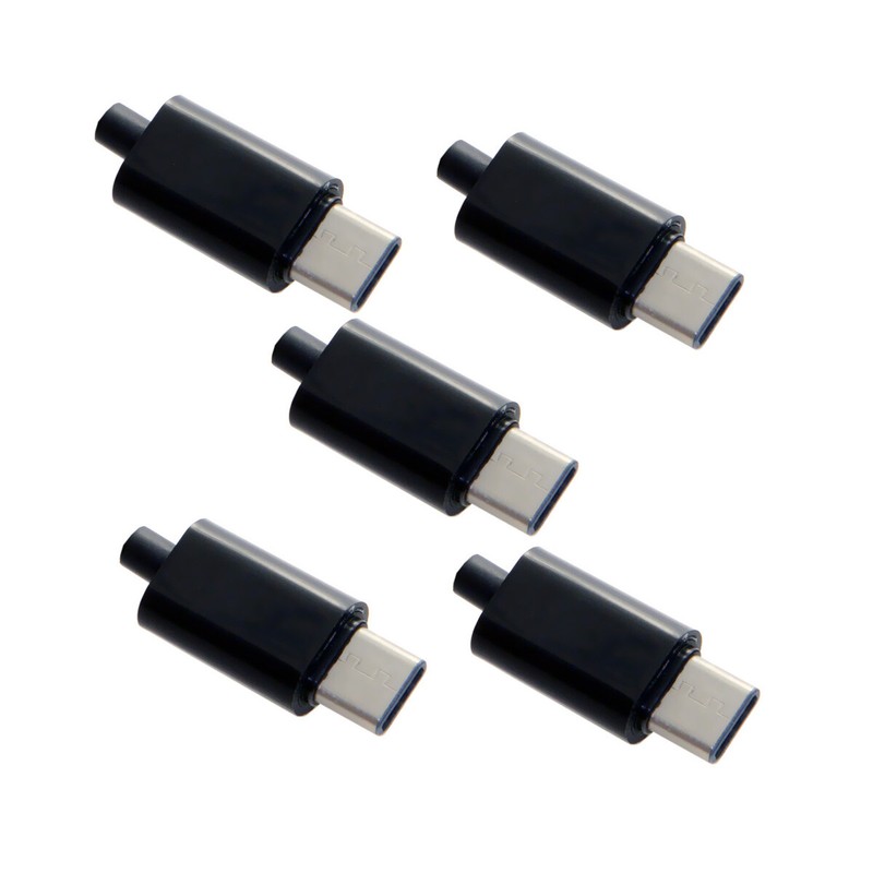Chenyang 5set DIY 24pin USB 3.1 Type C Male Plug Connector SMT Type Solder