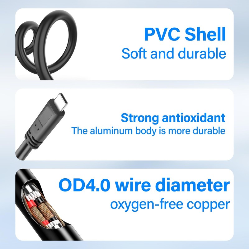 1ft 2 In 1 USB C To Dual Mini USB Charging Splitter Cable 3A Fast Power gallery