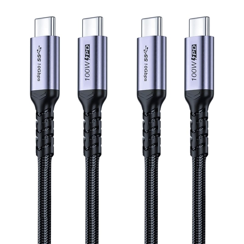 USB 3.1 gen 2 Cable 10FT 2 Packs, 100W Fast Charging 10Gbps High Speed Transf…