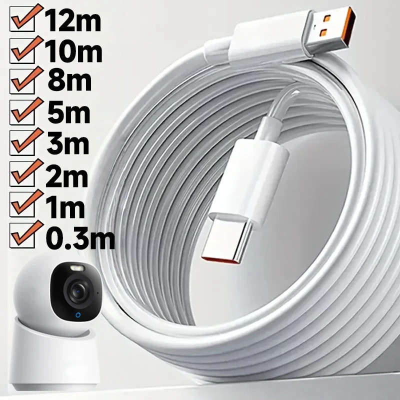 0.3/1/3/5/8/10/12M USB C Cable Long Power Extension Cord for Xiaomi Mi Camera La gallery