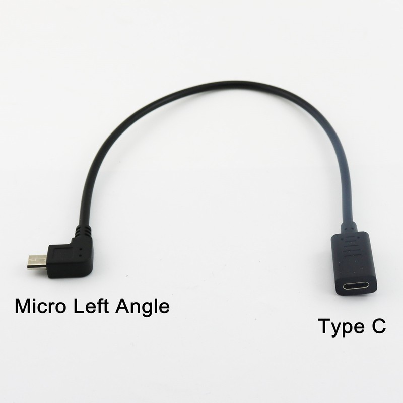 1pc USB 3.1 Type C Female to Micro Male Data Charger Adapter Connector Cable 1FT gallery