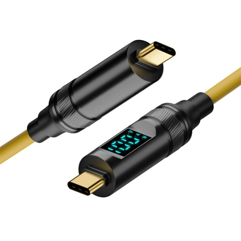 Cable Smart LED Display USB-C USB4 Cable 20Gbps 100W 8K for Laptop Disk Phone...