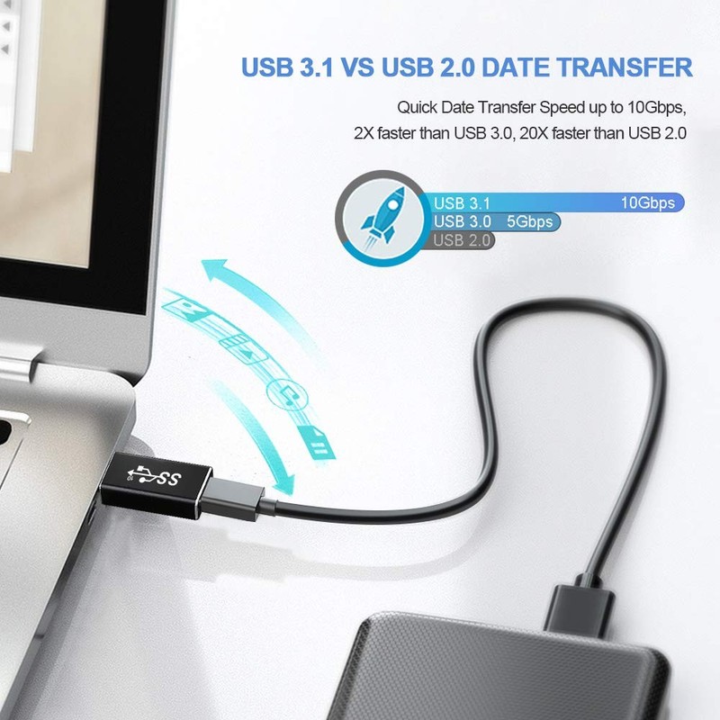 Double Sides 10gbps Usb 3.1 Gen 2 Male To Typec Female Adapter Support Both 10gb gallery