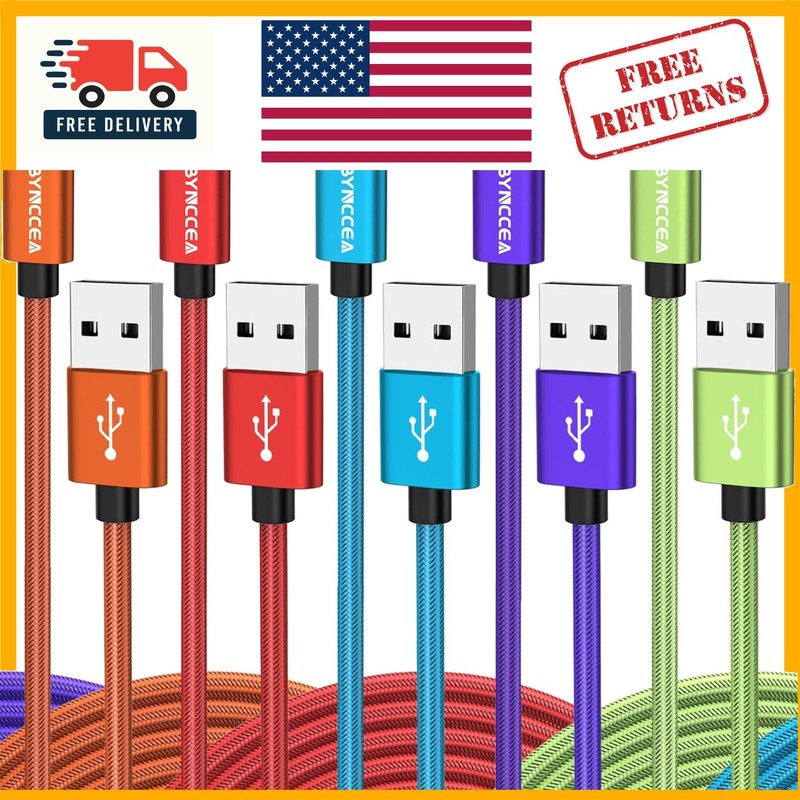 Durable 10FT USB C Cable Pack – Fast Charge Your Galaxy & Smartphone Devices