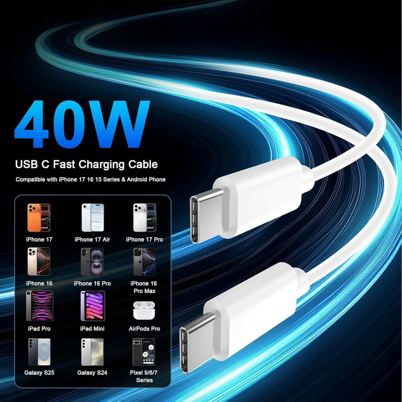Type C Charger Fast Charging for Iphone 17, 2 Pack 40W USB C Charger Block with gallery