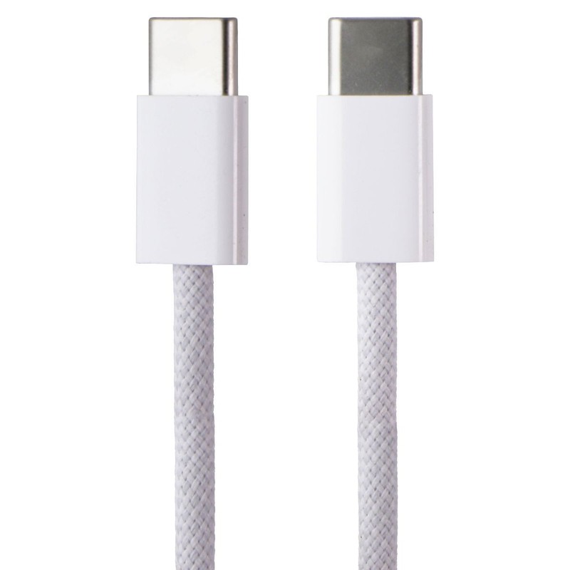 Apple Official 60W USB-C to USB-C Braided Charge Cable (1M/3.3-Ft) A2795 – White