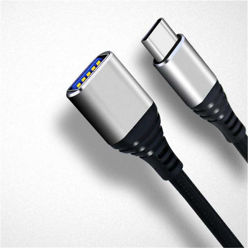 18.5 CM Cable Type C to USB Adapter USB-C Male OTG A Female Data Connector Line