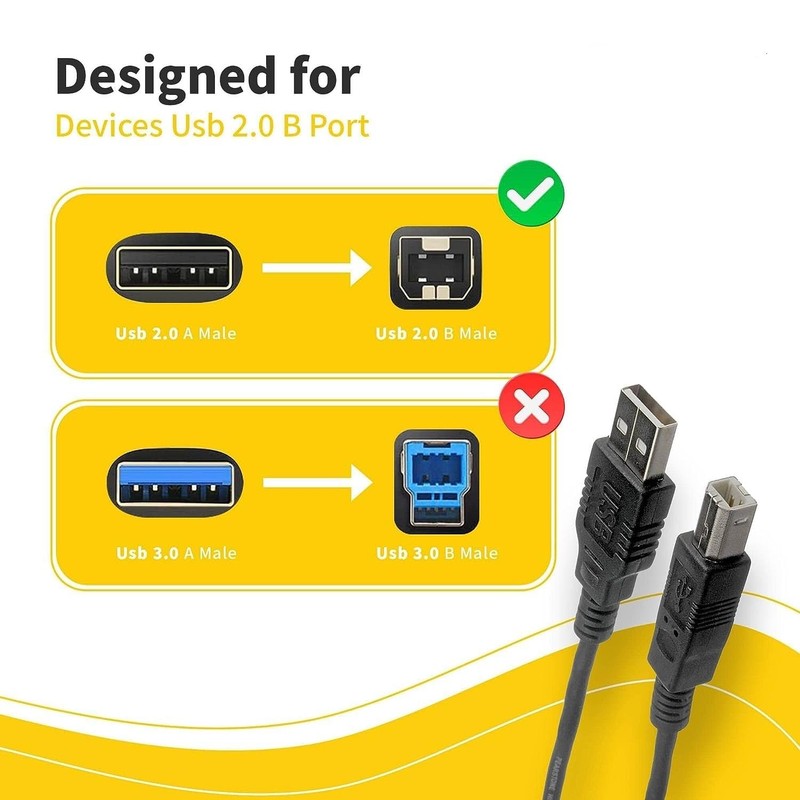 (10-Pack) USB A to B Printer Cable 10-ft., High Speed Scanner Printer Cord Co... gallery