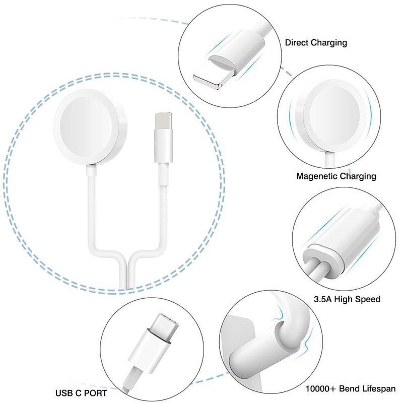 40W Fast Car Charger Magnetic Cable For i-Watch i-Phone XR XS 11 12 13 14 ProMax gallery
