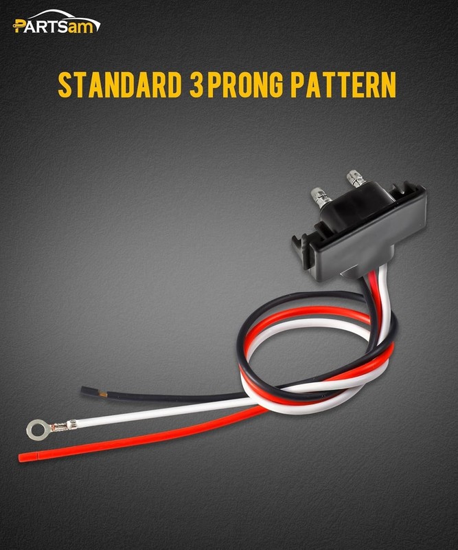 8X Truck Trailer Molded 3 Prong Pigtail Harness Stop Turn Tail Brake Backup Ligh gallery