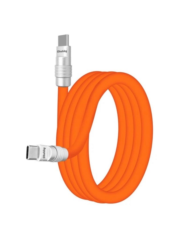 Chubby 2.0 Fast Charging Cable Durable Soft Silicone USB C Cable 240W 3.3ft