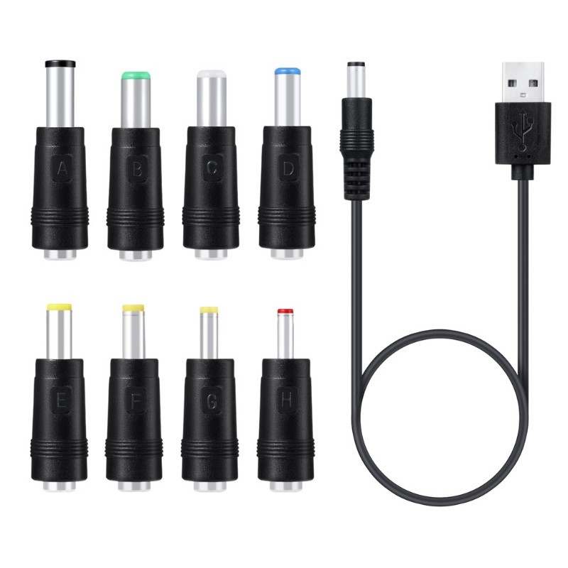 5V USB to for DC 5.5x2.1mm 3.5mm 4.0mm 5.5x2.5mm Plug Charging Cord for Fan Spea gallery