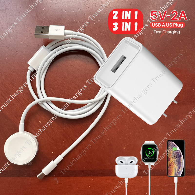 For Apple Watch 7 6 5 4 3 2 1 iPhone iPod Magnetic Fast Charger Cord USB Adapter