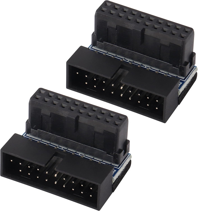 2 Pack down Right Angle USB 3.0 19-Pin Connector 90 Degree 19Pin/20Pin 3.0 USB F gallery