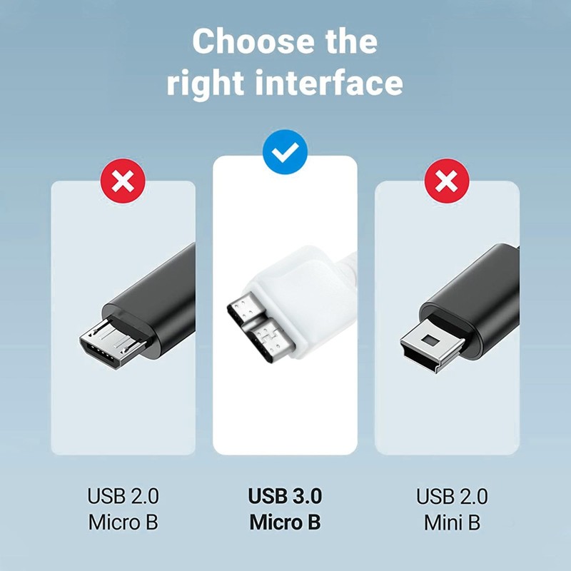 USB 3.0 Micro Cable A to Micro B 3.3FT Lead Super Speed Data Hard Drive gallery